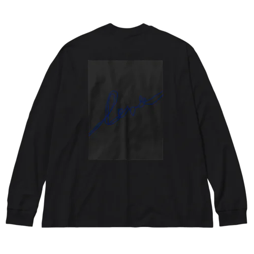 Blue LogoArt × Charcoal Big Long Sleeve T-Shirt