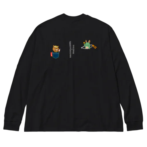 【バックプリント】龍神さんと卵かけグマ その2 Big Long Sleeve T-Shirt