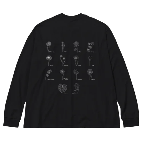 Flower long sleeve T-shirt ビッグシルエットロングスリーブTシャツ