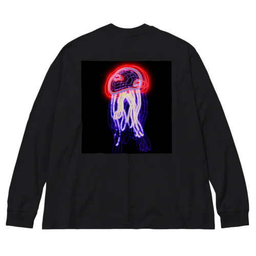 jellyfish_ネオン Big Long Sleeve T-Shirt