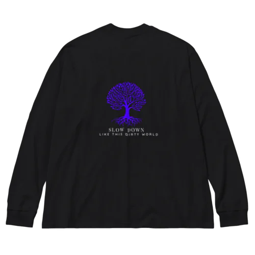 SLOWDoWN purple tree wear ビッグシルエットロングスリーブTシャツ