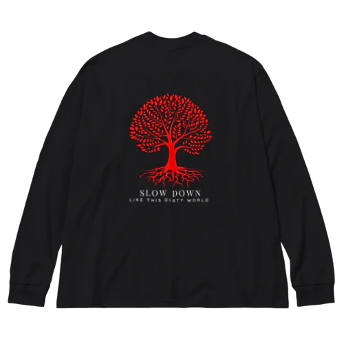 SLOWDoWN red tree wear  ビッグシルエットロングスリーブTシャツ