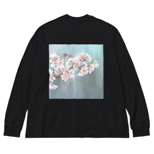 桜 Nepenthes.jp ビッグシルエットロングスリーブTシャツ