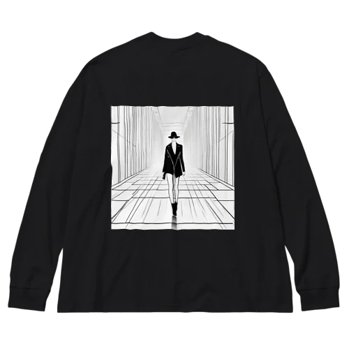 歩く人 Big Long Sleeve T-Shirt