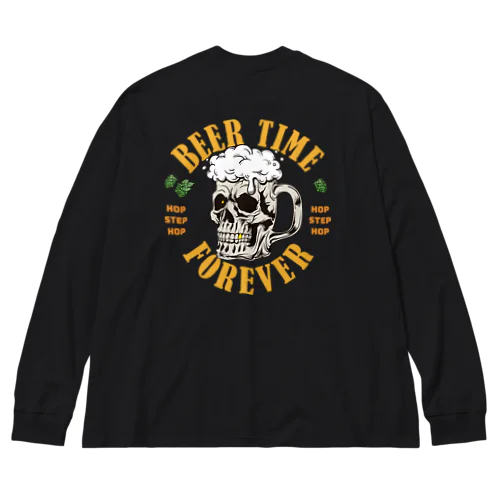 Beer Time Forever ビッグシルエットロングスリーブTシャツ