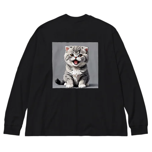 甘えん坊な子猫 ビッグシルエットロングスリーブTシャツ