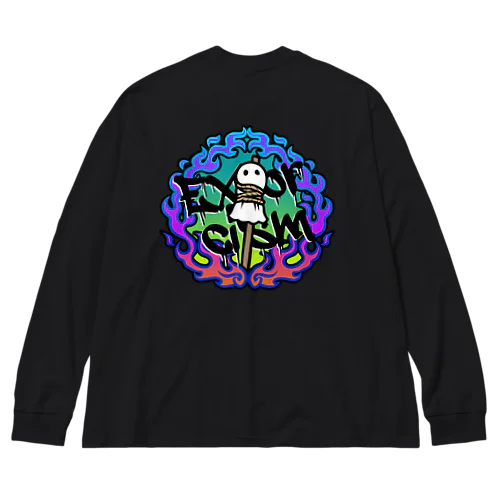 火あぶりおばけ(青) Big Long Sleeve T-Shirt