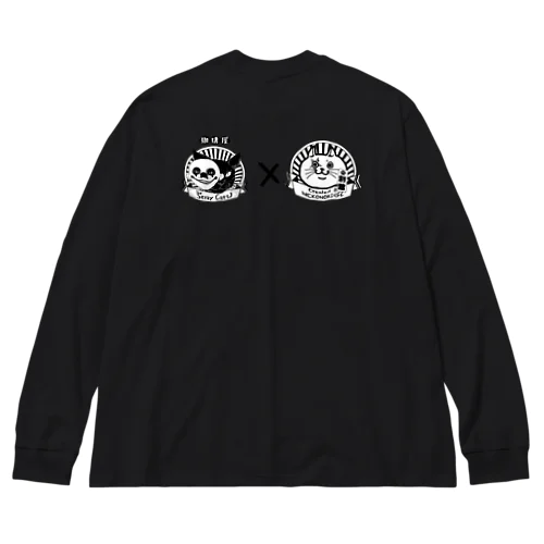 すとれいきゃっつ×ねこのひげロゴグッズ Big Long Sleeve T-Shirt