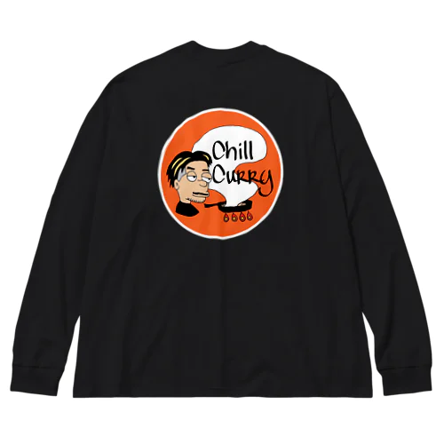 chill ロンティー　(orange) ビッグシルエットロングスリーブTシャツ