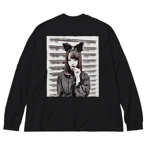 日向坂って描けるの？小坂菜緒猫耳 Big Long Sleeve T-Shirt