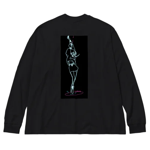 待ち人、夜のネオンダンス Big Long Sleeve T-Shirt