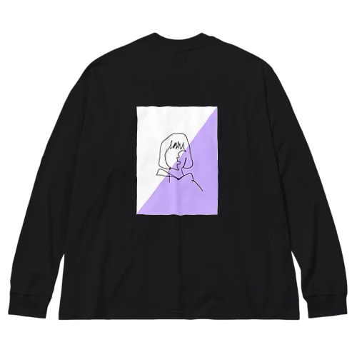 girl_purple ビッグシルエットロングスリーブTシャツ