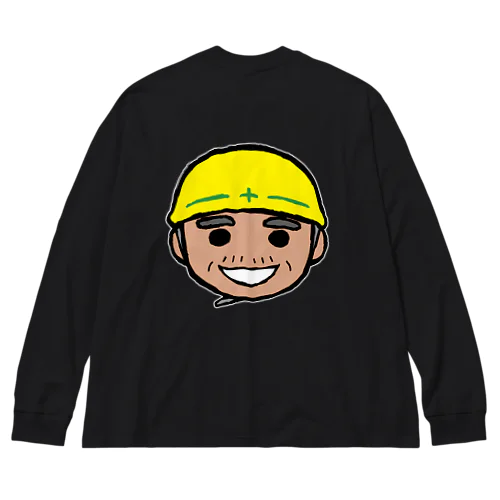 現場のとっちゃ(圧倒的バックプリント) Big Long Sleeve T-Shirt