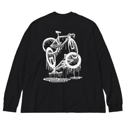 melted bikes #2 (white ink) Big Long Sleeve T-Shirt