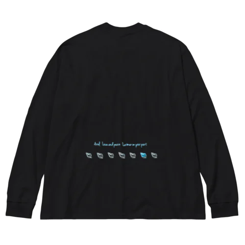 ワンカラーヤドカリ(白抜き) Big Long Sleeve T-Shirt