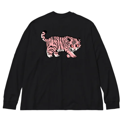 ピンクのトラ Big Long Sleeve T-Shirt