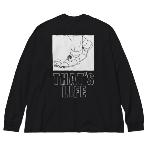 【濃色】THAT'S LIFE ビッグロングスリーブtee ビッグシルエットロングスリーブTシャツ