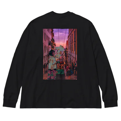 夕暮れとタバコ Big Long Sleeve T-Shirt