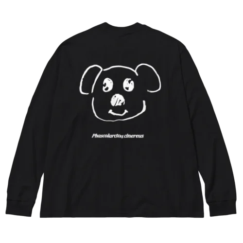 コアラの学名　白 Big Long Sleeve T-Shirt