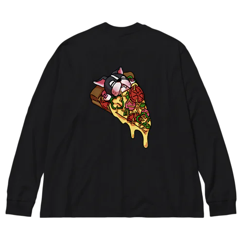 おいしいボステリpizza ビッグシルエットロングスリーブTシャツ