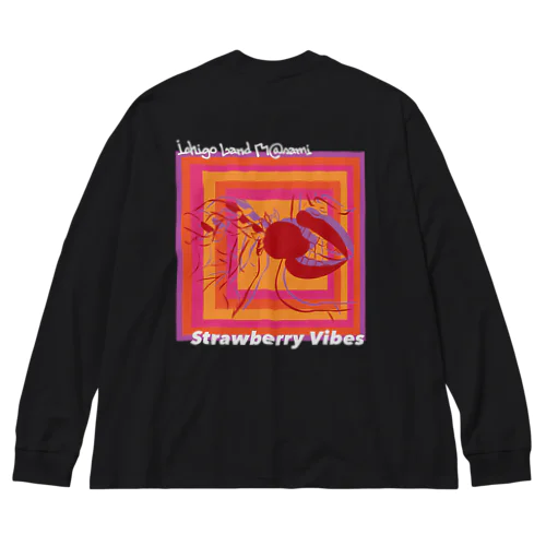 STRAWBERRY VIBES SERIAL 濃い色 ビッグシルエットロングスリーブTシャツ