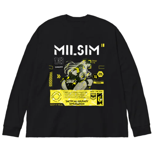 MILSIM 0558 ガールズイラスト コス遊び ビッグシルエットロングスリーブTシャツ