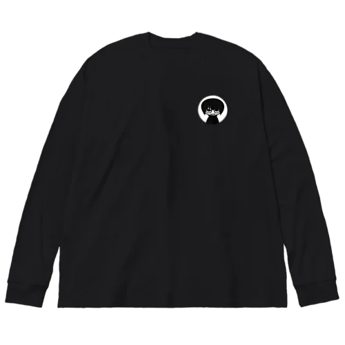 文町の黒Tシャツ Big Long Sleeve T-Shirt