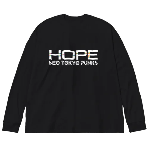 NTP Guild HOPE - Moji logo collection / White Big Long Sleeve T-Shirt