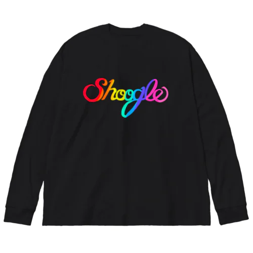 Shoogle(シューグル・週グル・週刊少年グルメ)ロゴ レインボー ビッグシルエットロングスリーブTシャツ