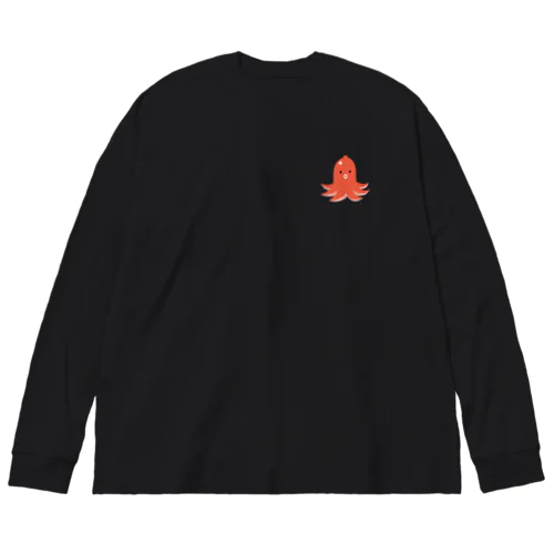 [☆両面] タコさんウインナー (濃色専用デザイン)【視力検査表パロディ】 Big Long Sleeve T-Shirt