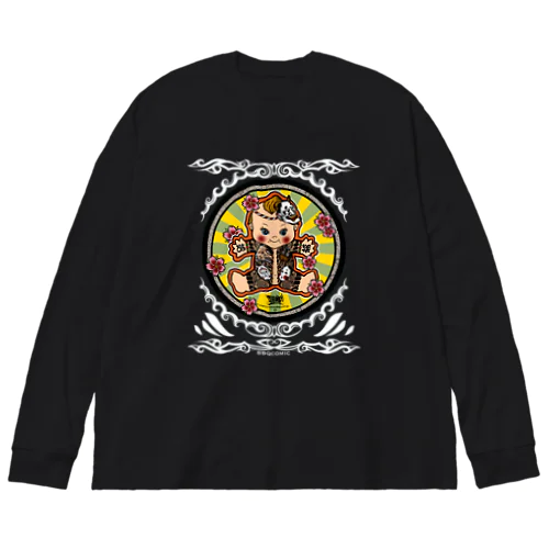 胸割りちゃん 般若面 面チラシ Big Long Sleeve T-Shirt