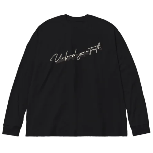 SCRIPT TEE IN BLACK ビッグシルエットロングスリーブTシャツ