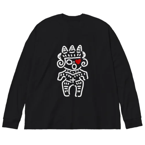 みみずく土偶＋なみだ ビッグシルエットロングスリーブTシャツ