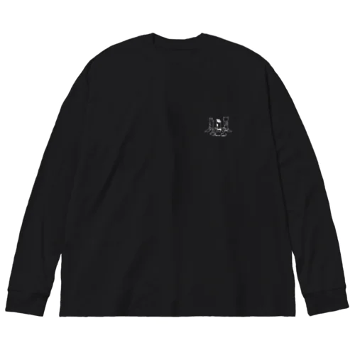BecoCow(黒・紺系) ビッグシルエットロングスリーブTシャツ