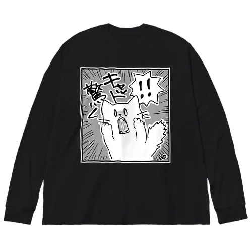 キャット驚く Big Long Sleeve T-Shirt