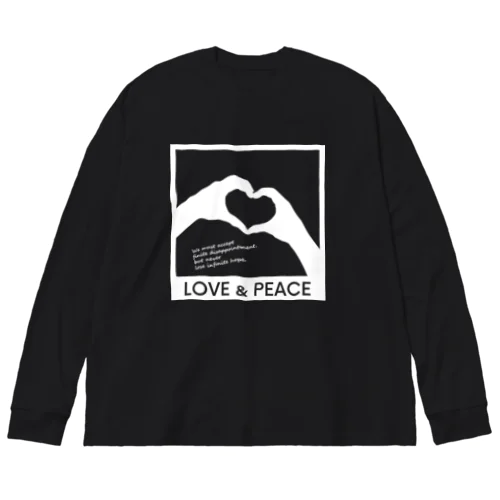 LOVE and PEACE ビッグシルエットロングスリーブTシャツ