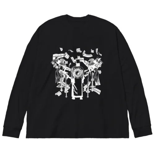 【白基調】道士降臨 Big Long Sleeve T-Shirt