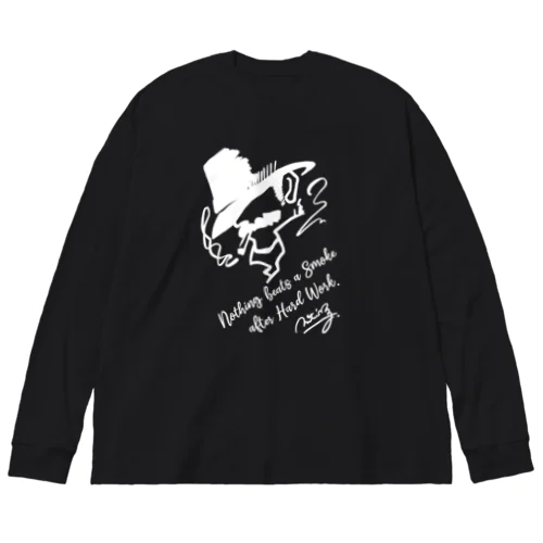 至福の一服（白） Big Long Sleeve T-Shirt