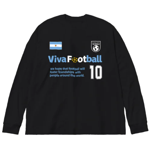 ビバ！フットボール！ アルゼンチン ビッグシルエットロングスリーブTシャツ