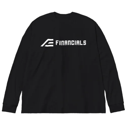 FINANCIALS白ロゴ ビッグシルエットロングスリーブTシャツ