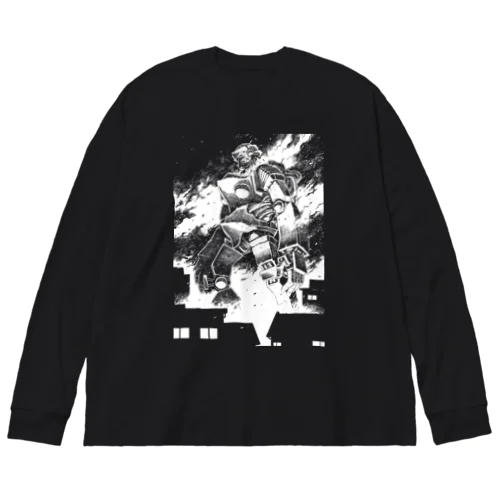 鉄神01白インク Big Long Sleeve T-Shirt