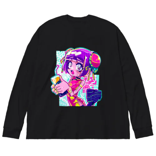 酩酊中華 90's style Big Long Sleeve T-Shirt