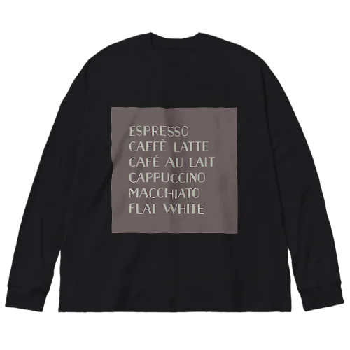 Coffee drinks ビッグシルエットロングスリーブTシャツ