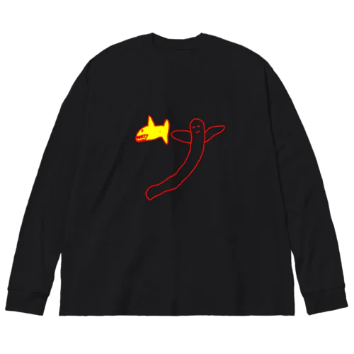 ブラックコブラとサメ Big Long Sleeve T-Shirt