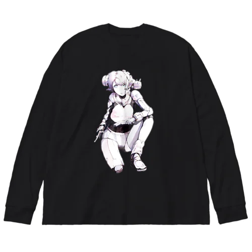 Mechako (Dameged) ビッグシルエットロングスリーブTシャツ