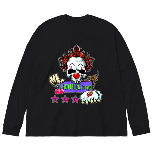 ピエロGOD LUCK to  you🤡✨ ビッグシルエットロングスリーブTシャツ