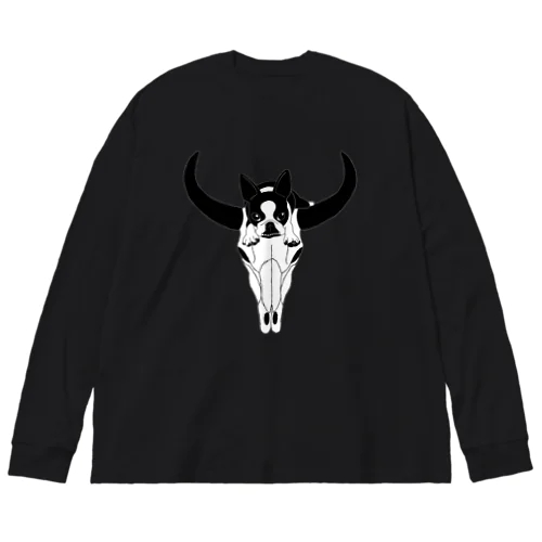 ボストンテリア(牛の頭蓋骨)[v2.8k] Big Long Sleeve T-Shirt
