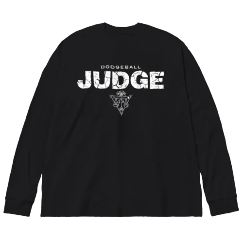 DODGEBALL JUDGE WHITE ビッグシルエットロングスリーブTシャツ