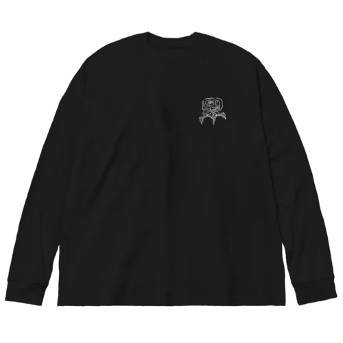 "Videau-flower" black Big Long Sleeve T-Shirt