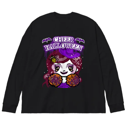 ハロウィン　魔女チアガール！ ビッグシルエットロングスリーブTシャツ